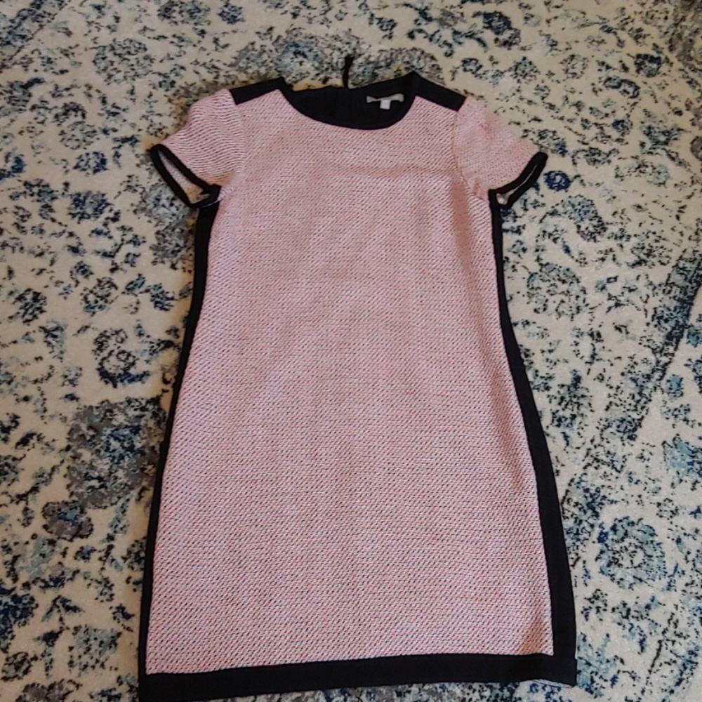 Banana Republic black white pink mod mini dress, 8